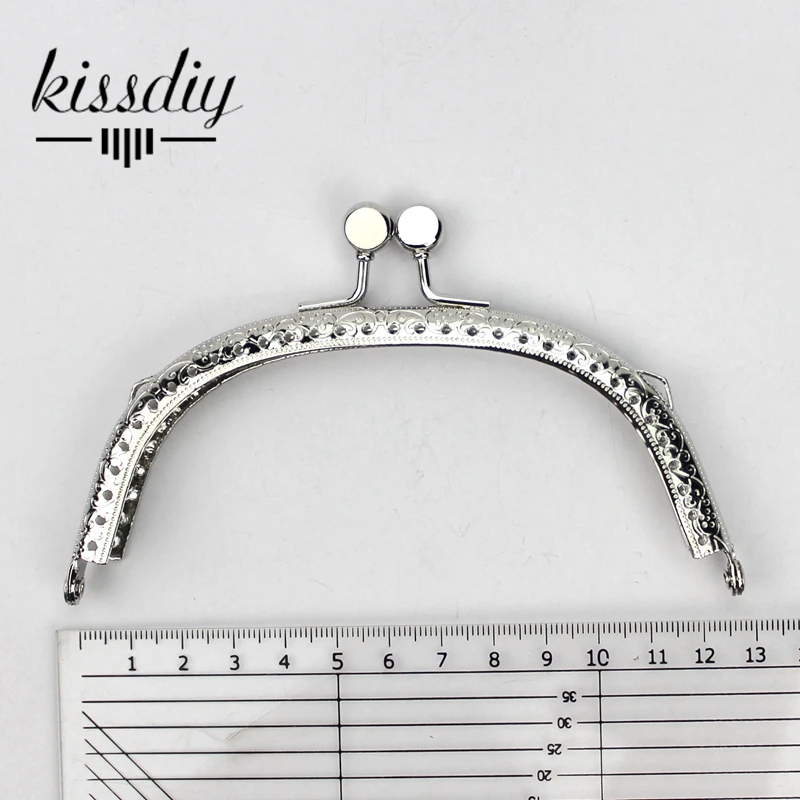 KISSDIY 10 шт./лот 12 5 см серебристая металлическая рамка для кошелька дужки с