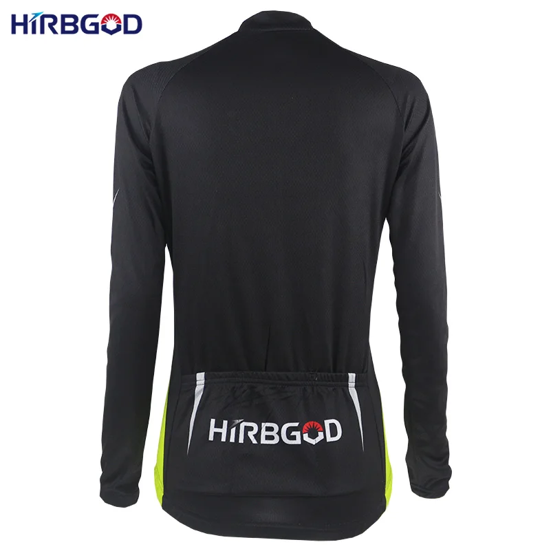 HIRBGOD черная простая велосипедная одежда с длинным рукавом Женская