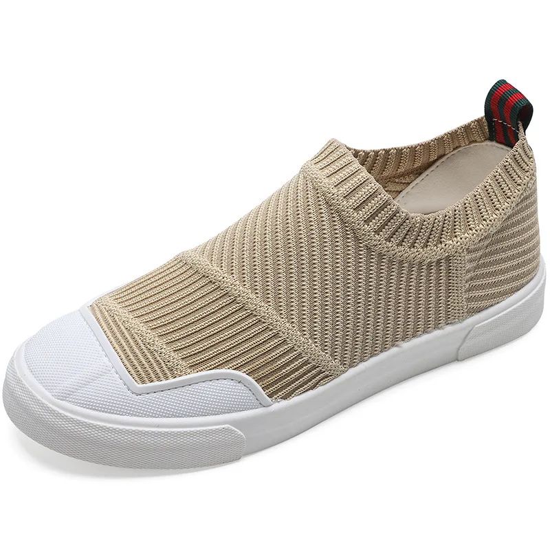 2019 Fashion New Slip on Flats Shoes for Women Black White Sneakers Sock Woman Casual Modis Zapatos Mujer Tenis Feminino | Обувь