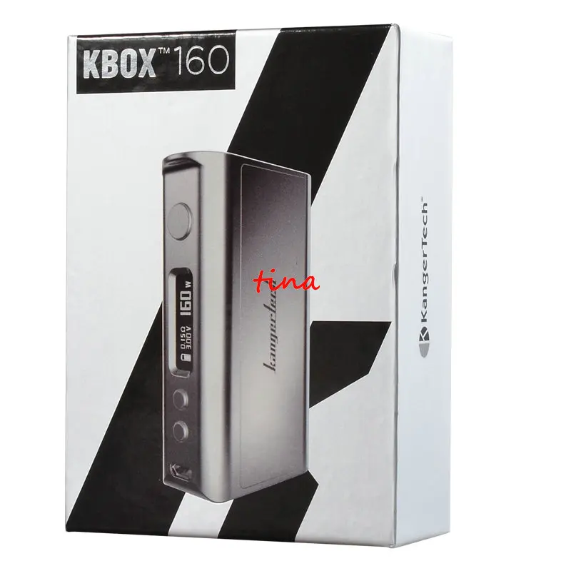 100% Original Kanger KBOX 160W TC VV/VW Box Mod Supports Ni/Ti/SS/NiCr Powered by Two 18650 Batteries for free shipping | Электроника