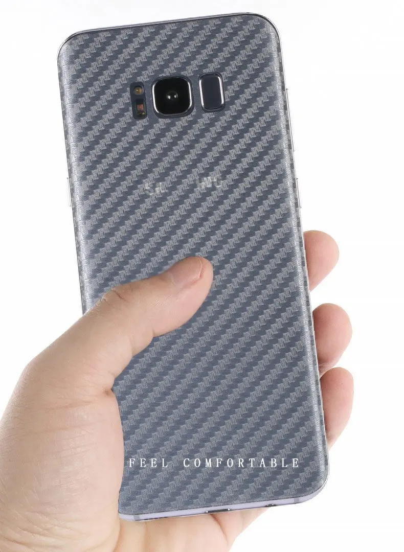 5x Защитная пленка для задней панели из углеродного волокна Samsung Galaxy Note 8 S8 Plus S6 S7 Edge