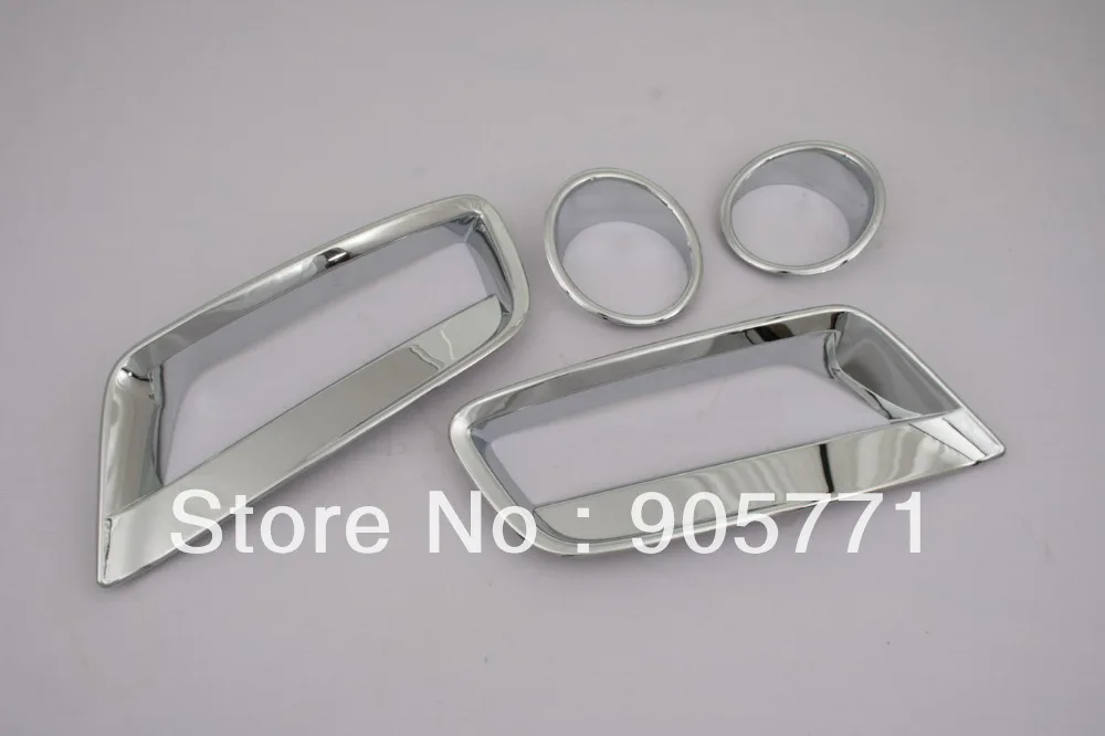 

High Quality Chrome Front Fog Light Cover Upper And Lower Combo Set for BMW X3 F25 free shipping