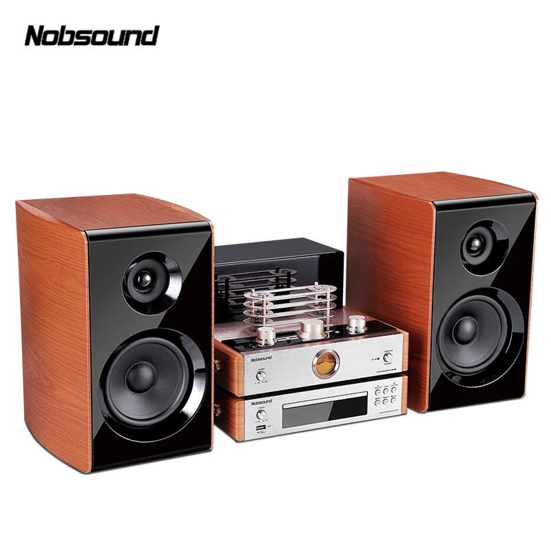 Новая акустическая система Bookshelf HIFI стерео система с объединенным Bluetooth выходной мощностью 60 Вт, электронно-ламповый усилитель, колонна CD DVD плеер на.