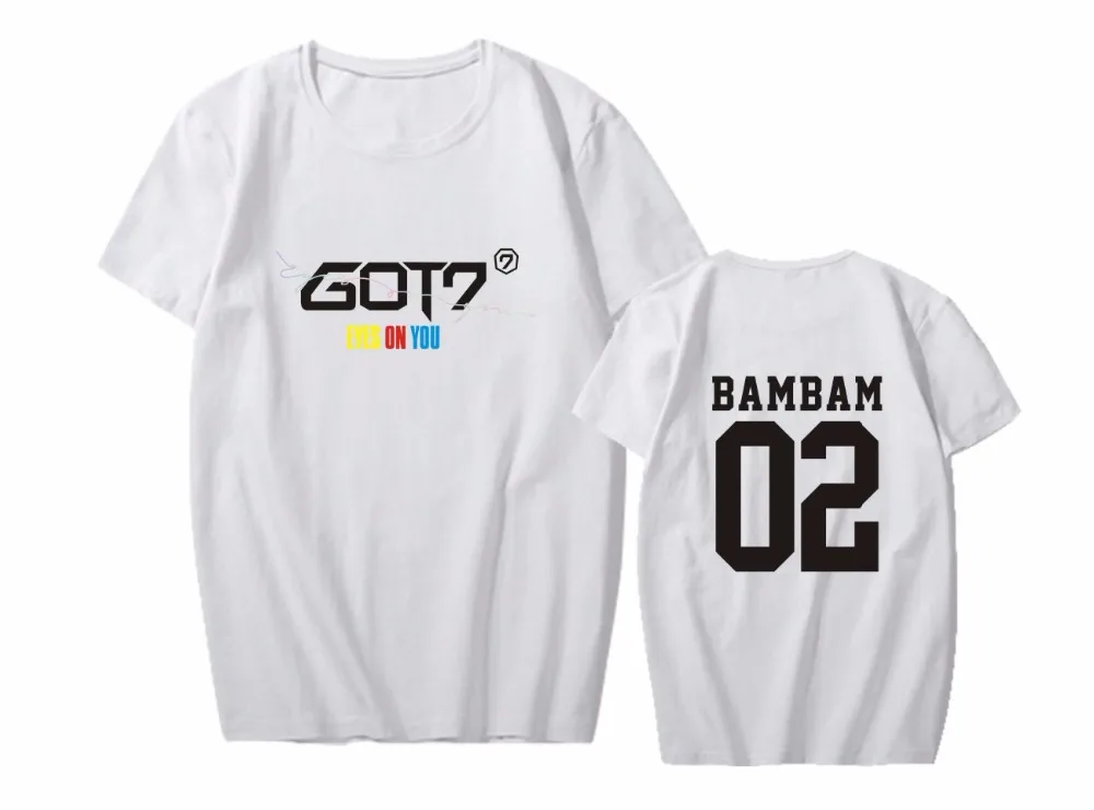 KPOP GOT7 EYES ON YOU Мужская Футболка Джексон Марк с коротким рукавом футболки унисекс