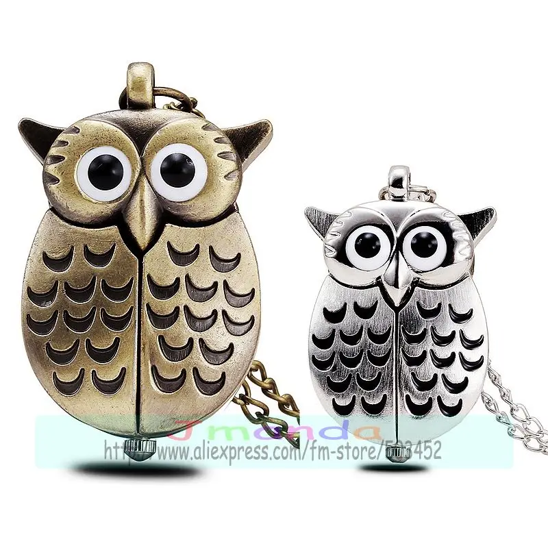 Эксклюзивные карманные часы в ретро стиле с изображением Ночной Совы 100 шт./лот