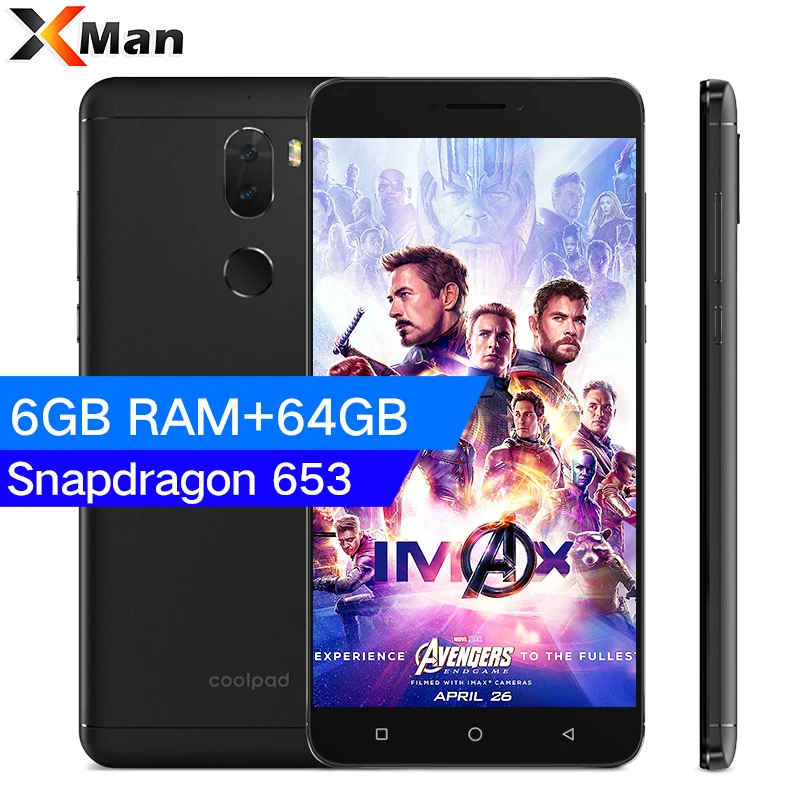 Coolpad Cool 6 play Cool6 Android 7. 1 6G RAM 64G ROM 5.5'' Snapdragon 653 Octa Core Dual Rear 13.0MP 4060mAh Mobile phone |