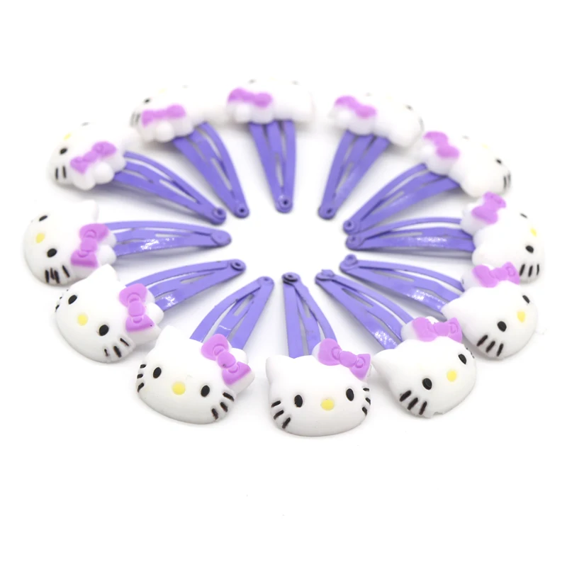 50 шт./компл. hello kitty заколки для волос аксессуары для девочек качество ПВХ детские шпильки для волос заколки