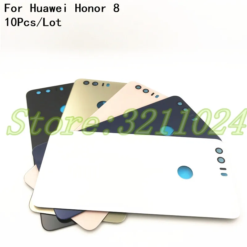 

10 шт./лот, новинка для Huawei Honor 8, стеклянная задняя крышка батарейного отсека, Крышка корпуса для двери, запасные Запасные части, 3 м, безопасна...