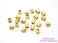 200pcs brass beads 3 2x3mm brass square spacer beads raw brass findings r074