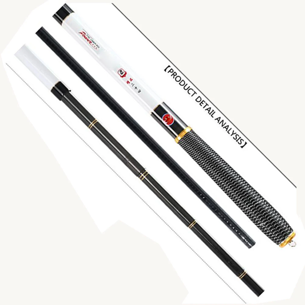 NEW Ultralight SuperHard 3.6/4.5/5.4/6.3/7.2 Meters Stream Hand Pole Carbon Fiber Casting Telescopic Fishing Rods Fish Tackle | Спорт и
