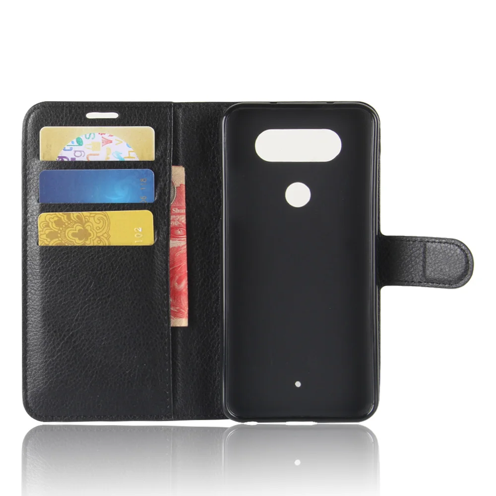 Роскошный кошелек кожаный чехол для LG Q8 флип защитный телефона карты Visa слот V20