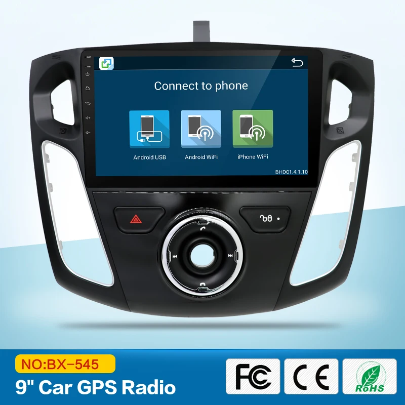 Quad Core1024 * 600 Android 5 1 Автомобильная dvd навигационная система плеер для Ford Focus 2012 C Max 2011