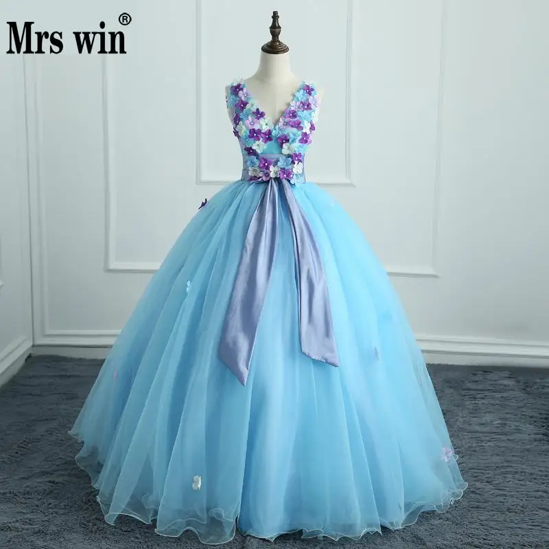 Платье Mrs Win Quinceanera сексуальное бальное платье с v образным вырезом кружевное для