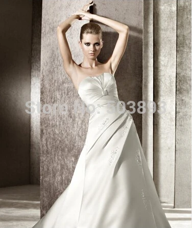 Free shipping lace-up crystal wedding dress 2014 dresses bridal bride gowns vestido de noiva curto h | Свадьбы и торжества