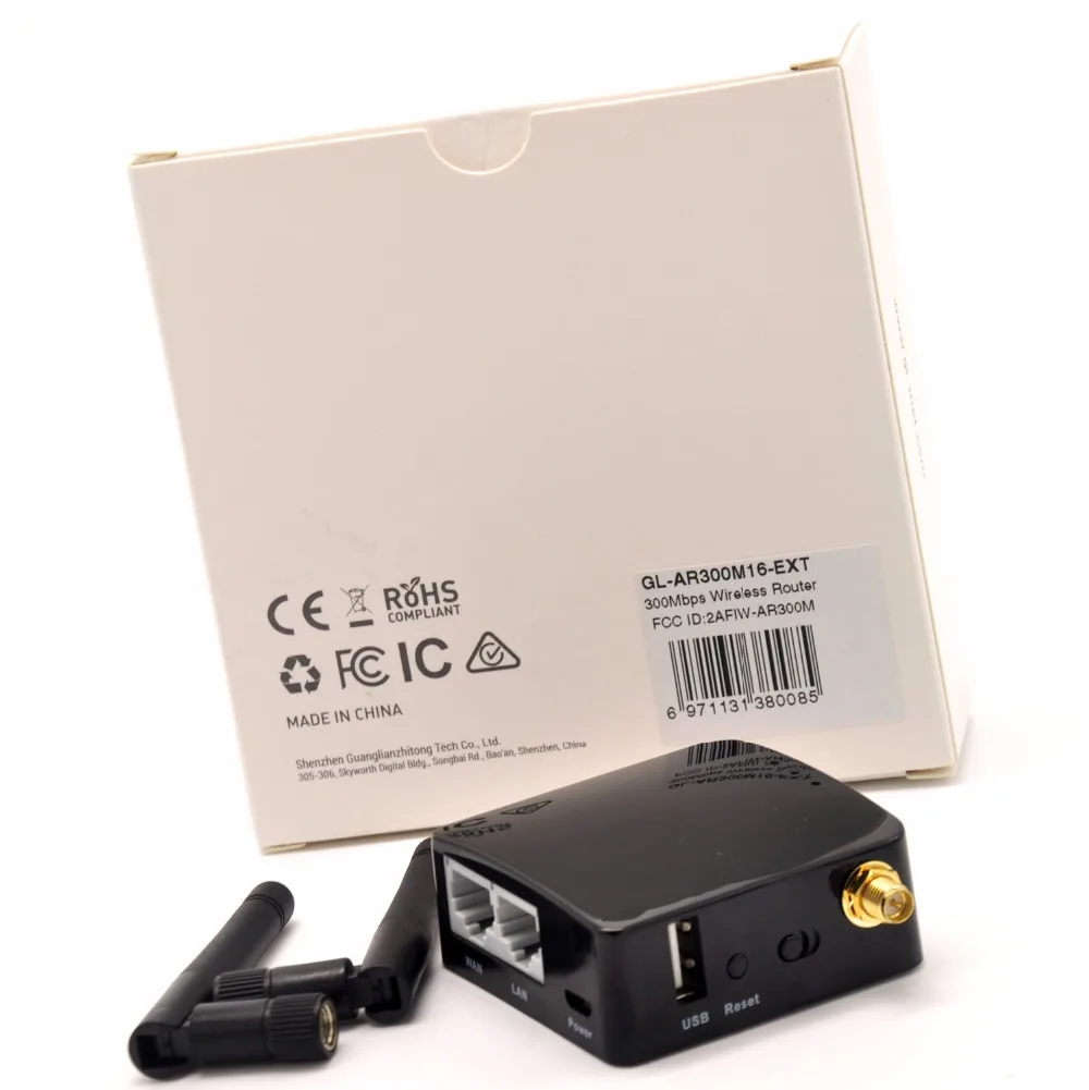 GL-iNet GL-AR300M16 QCA9531 802.11n 300 Мбит/с OPENWRT беспроводной мини Wi-Fi маршрутизатор openvpn-путешествия маршрутизатор с двумя внешними антеннами