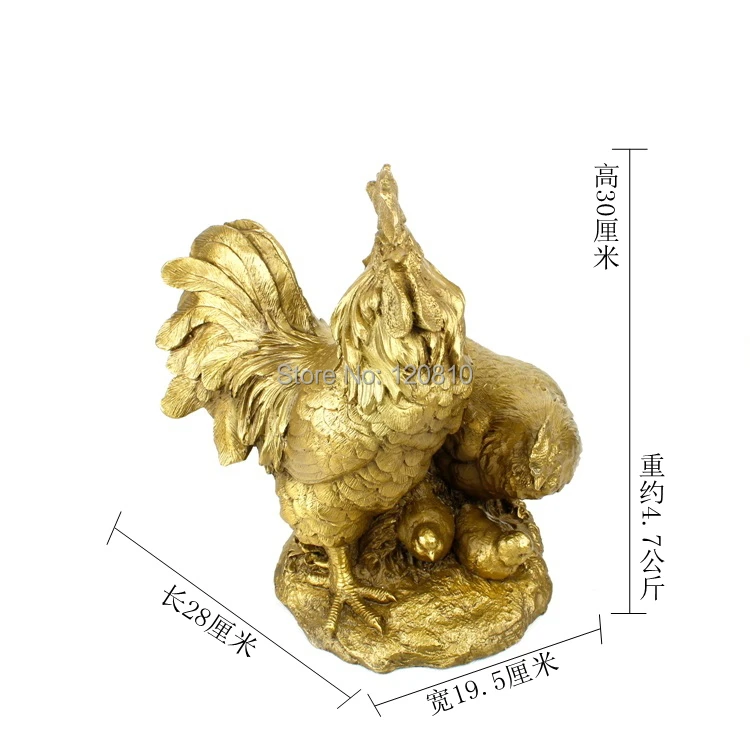 Медные украшения петух курица семейный портрет персикового большого члена