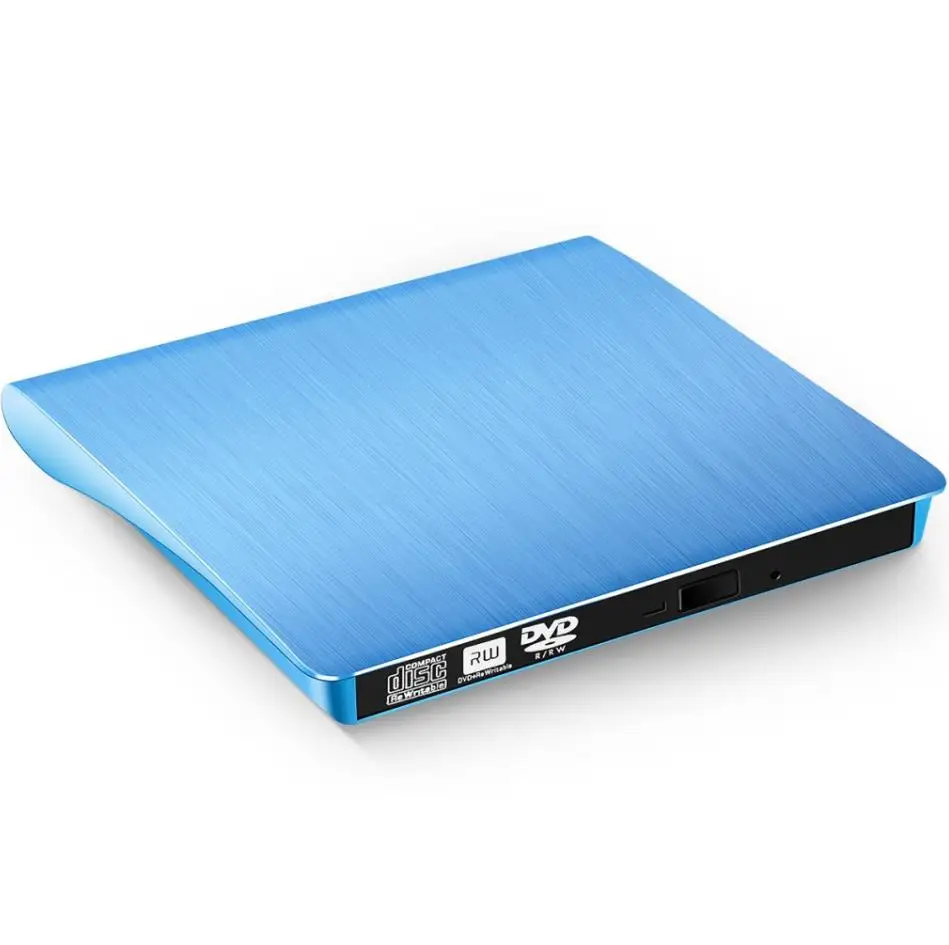 Blue USB 3,0 Bluray привод CD DVD RW ГОРЕЛКА писатель Blu ray BD-R плеер оптический привод для ноутбука hp Macbook окно 10 - Цвет: Blue