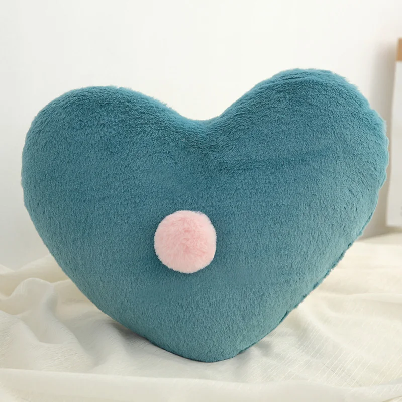 Декор для детской комнаты подушки для новорожденных Kawaii игрушка для детей задняя подушка для детской кроватки настенные украшения детские товары подарок для девочки реквизит для фотосессии - Цвет: Heart Green