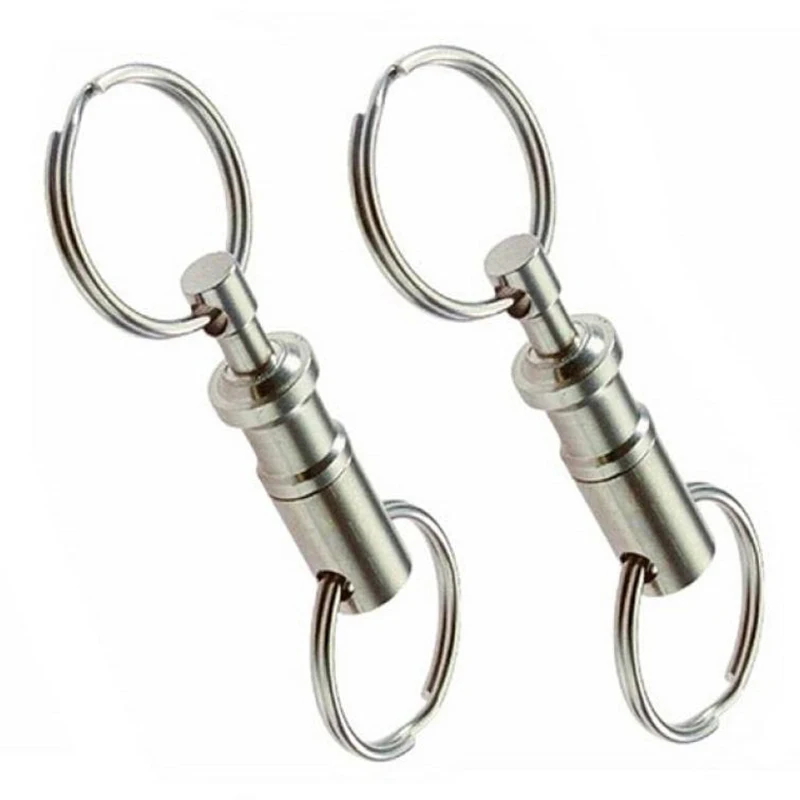 2 pieces Removable Double Keychains Iron nickel double detachable keychain Keychain Rotating Ring | Украшения и аксессуары