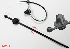 20PCS NO.2 20 шт. нейлоновый Черный Автомобильный кабельный ремень с нажимным креплением фиксатор для проводов Зажим кабельные стяжки - Цвет: 20PCS NO.2