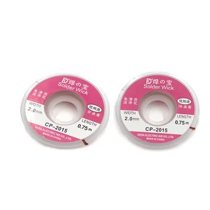 Новинка, 2 шт., фитиль для пайки, провод TS, дизайнерская Новая оплетка для распайки 2,0 мм, блестящая оплетка длиной 750 мм