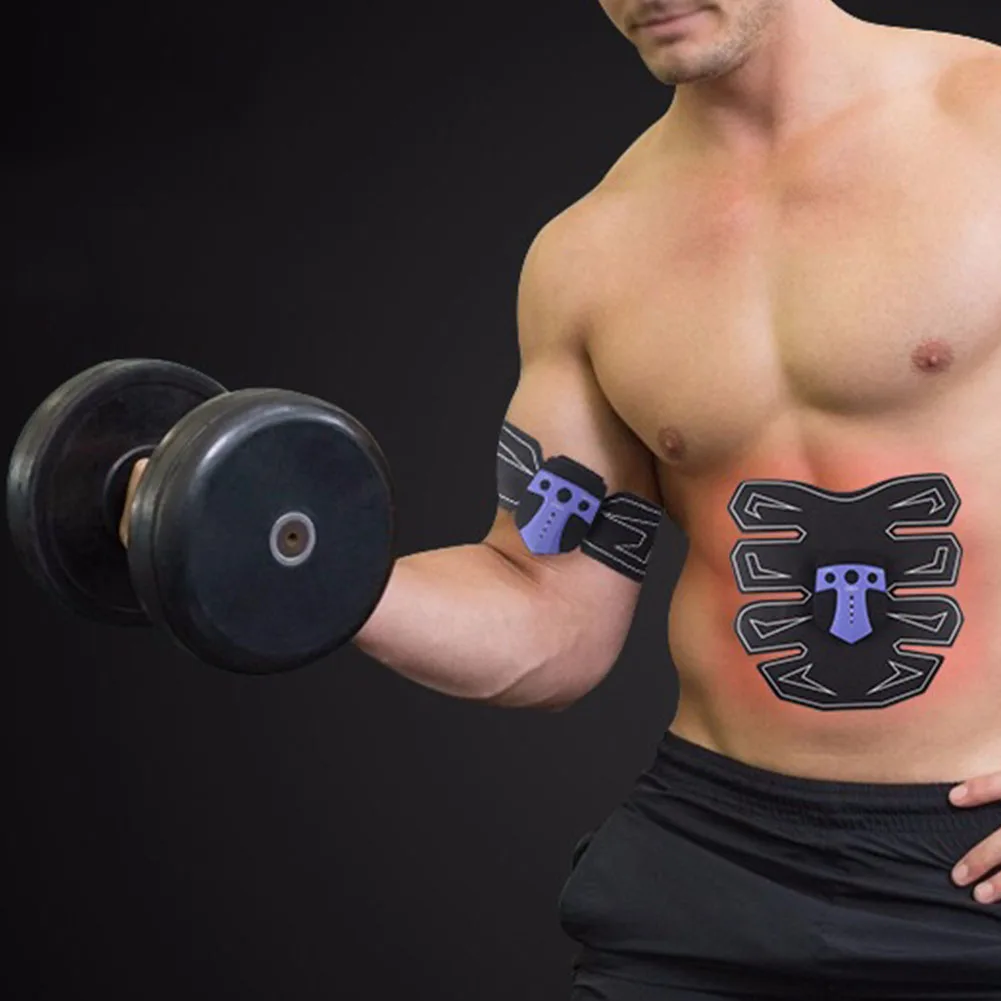 Тренажер брюшной мышцы тренажерный зал ремень тренировки ABS фиолетовый ленивый