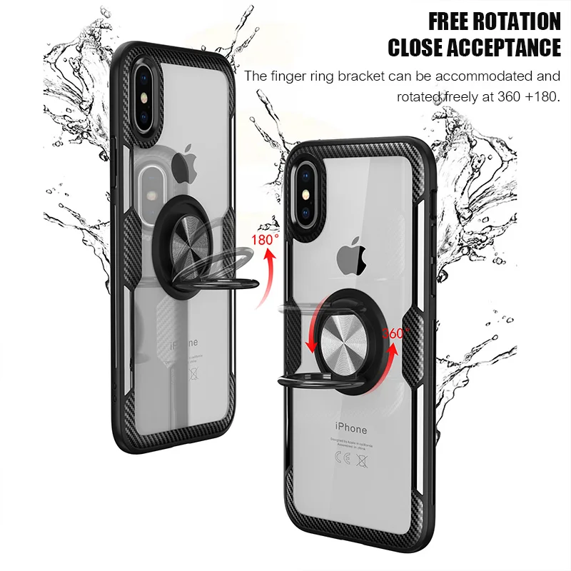 ZNP Luxury Magnetic Ring Stand Phone Case For iPhone 6 6s 7 8 Plus X Holder Full Cover Cases For iPhone X XS Max XR Case Shell