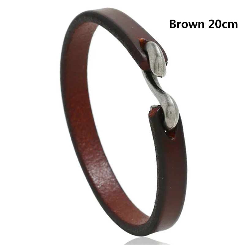 Brown Натуральная кожа Плетеный браслет на запястье для Для мужчин Винтаж панк Кожаные браслеты мужской ручной выработки Многослойные браслеты, 4 штуки/набор шт./компл - Окраска металла: Brown