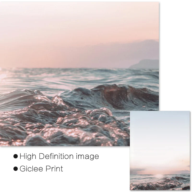 Пляжная Печать галерея Береговая стена искусство холст картина Пальма океан