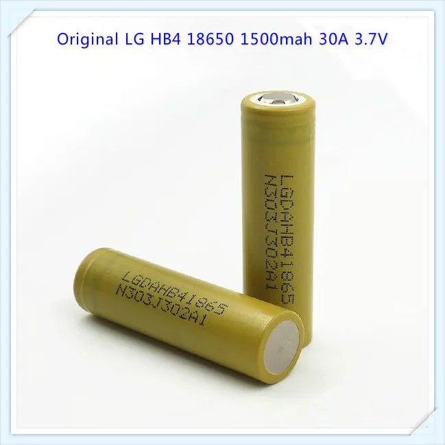 100% оригинал для LG HB4 18650 1500 мАч 30A Li Ion high drain 3 7 В VS HB2 призматические батареи (1