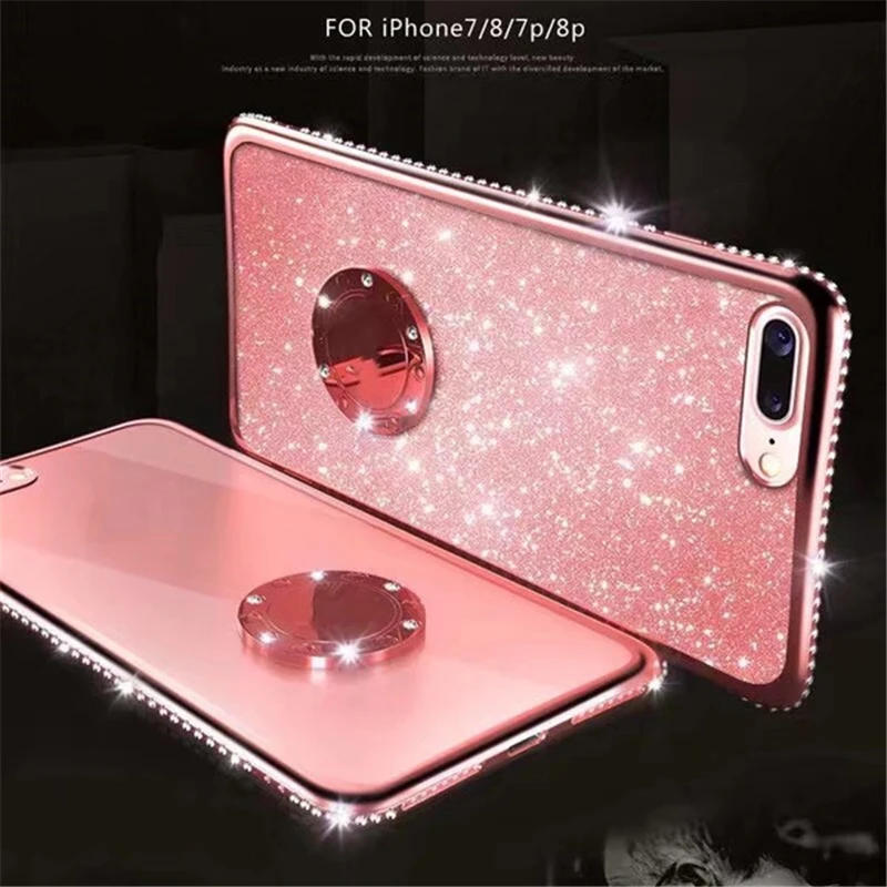 Блестящий Алмазный чехол для Huawei P20 Mate 10 Lite iphone X 8 7 6s Samsung S7 S8 S9 Plus A5 2017 чехлы с