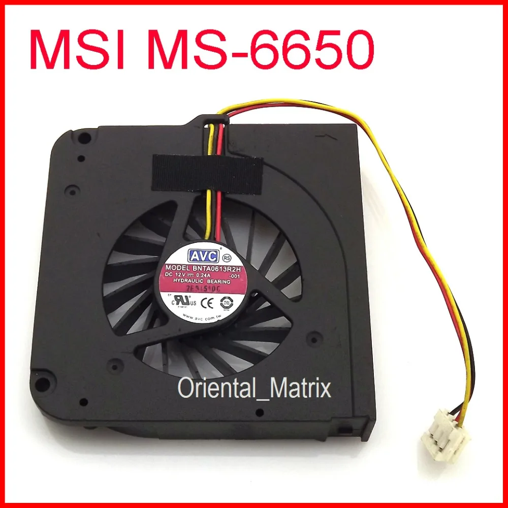 

Free Shipping NEW BNTA0613R2H DC12V 0.24A 3Pin Cooler Fan Replacement For MSI MS-6650 Cooler Cooling Fan