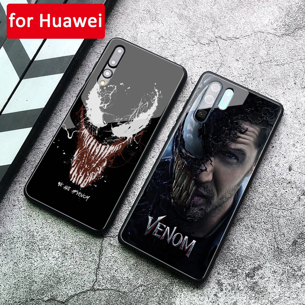 Для huawei P20 Lite чехол Venom Marvel закаленное стекло для huawei mate 9 10 Pro P10 P20 Lite Note 10 mate 20 Pro Honor v10