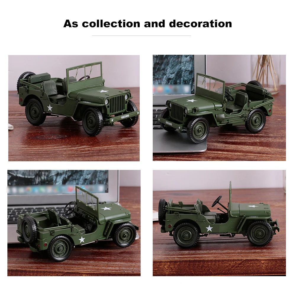 1/18 военный игрушечный джип автомобиль Военная тактика модель автомобиля Уиллис