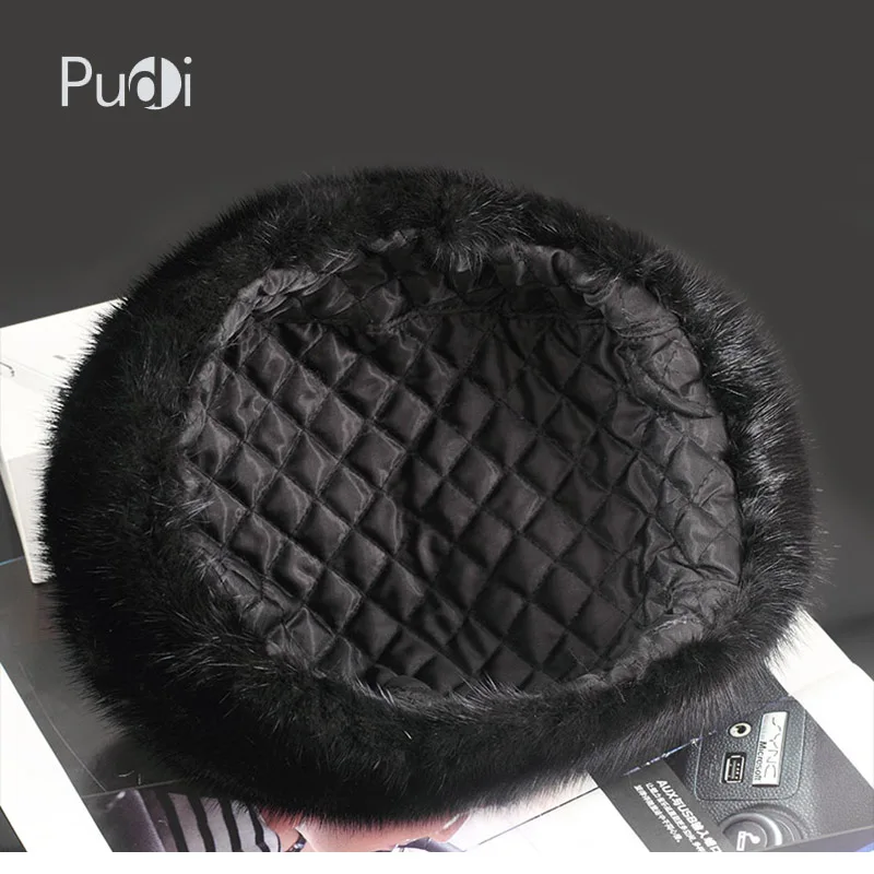 Pudi 170763, мужская шапка из меха норки, новая мода, мужская шапка из натурального меха норки, Зимняя Теплая Верхняя шапка, головной убор, берет