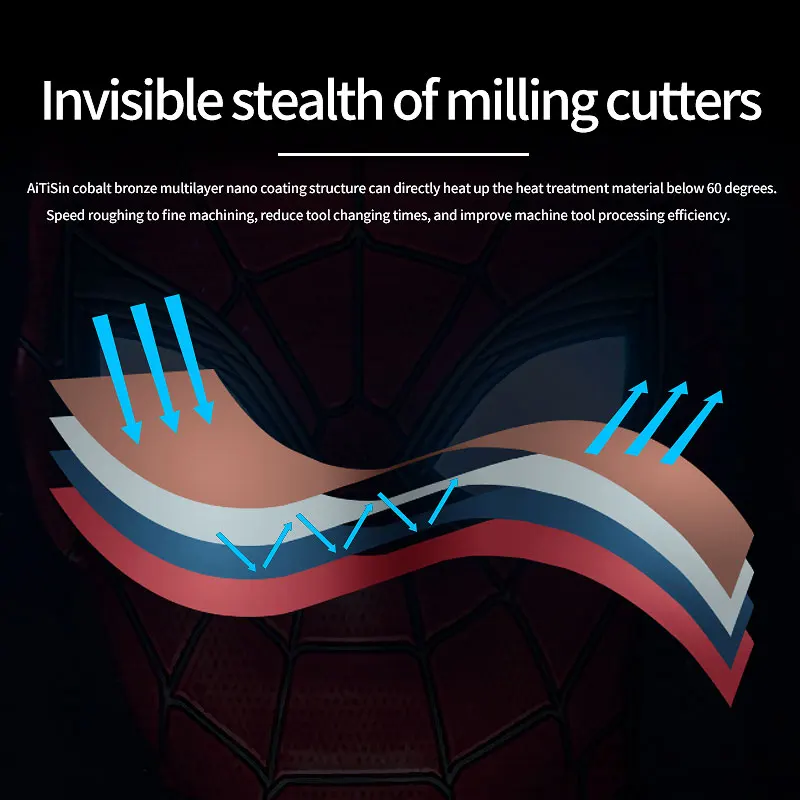 Augusttools фрезерных станков и огненный резчик по металлу HRC60 4 флейты сплав карбидная