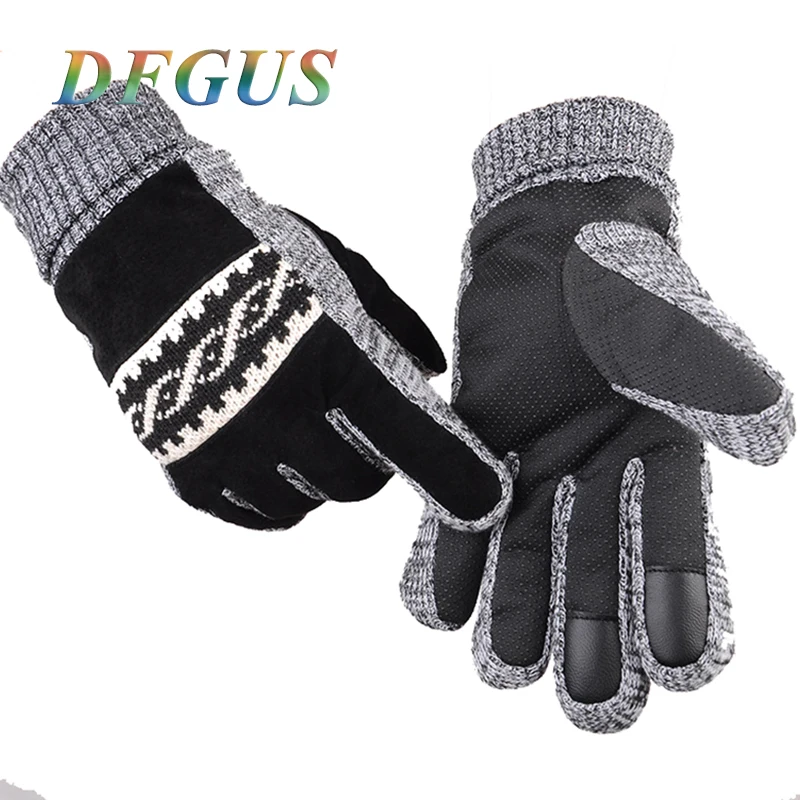 Brand Genuine Leather Gloves Winter Guantes Touch Screen Warm Sheepskin Men for Women | Аксессуары для одежды