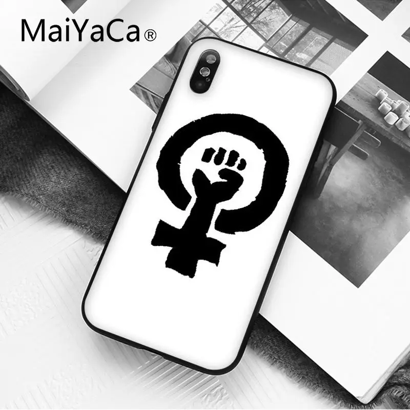 Розовый чехол для телефона с логотипом феминистского кулака iphone 12 11 pro MAX 8 7 6 6S Plus X