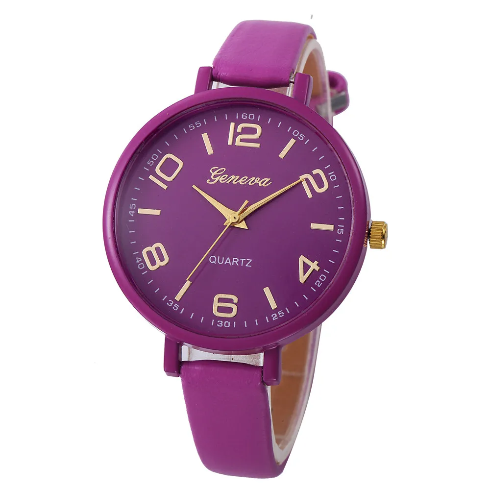 

Purple Casual quartz watch Faux Leather Fashion & Casual dropshipping women watch feminino Ladies women watches montre femme 08