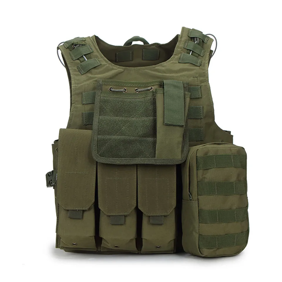 Камуфляжный охотничий военный тактический жилет Wargame Body Molle Armor охотничий жилет CS SWAT Team Уличное оборудование для джунглей - Цвет: Green