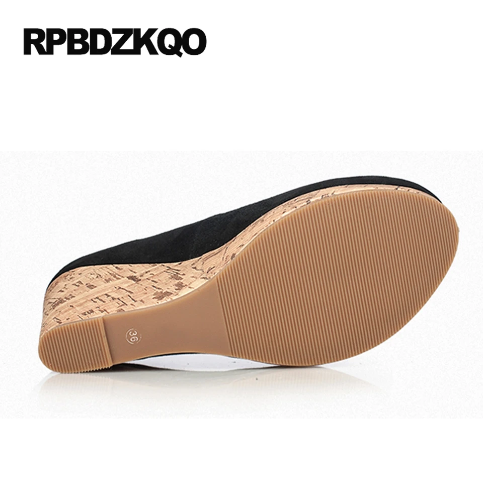 женщина Плюс размер Платформа Настоящая кожа насосы высшее качество высокие