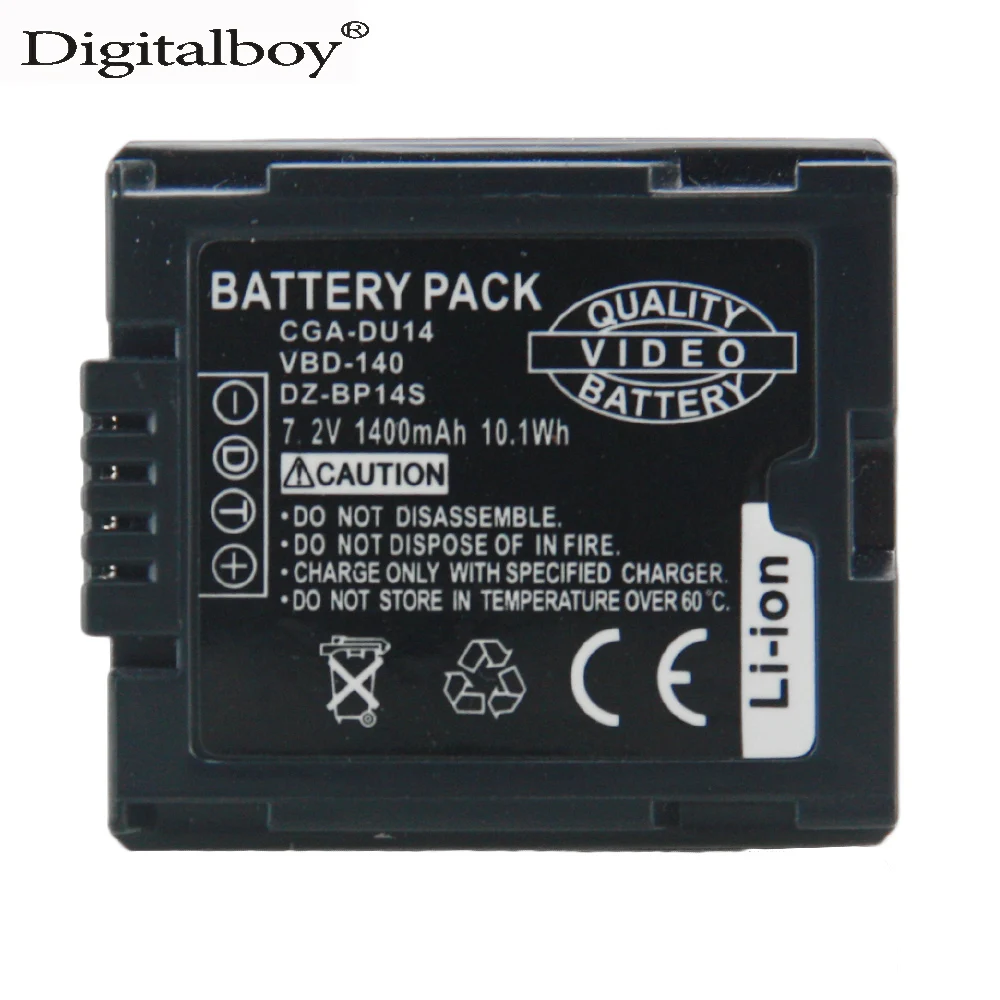 Digitalboy 1 шт. 1400 мАч CGA DU14 cgadu14 Перезаряжаемые Батареи для камеры Panasonic du06 du07 nv gs10 vdr