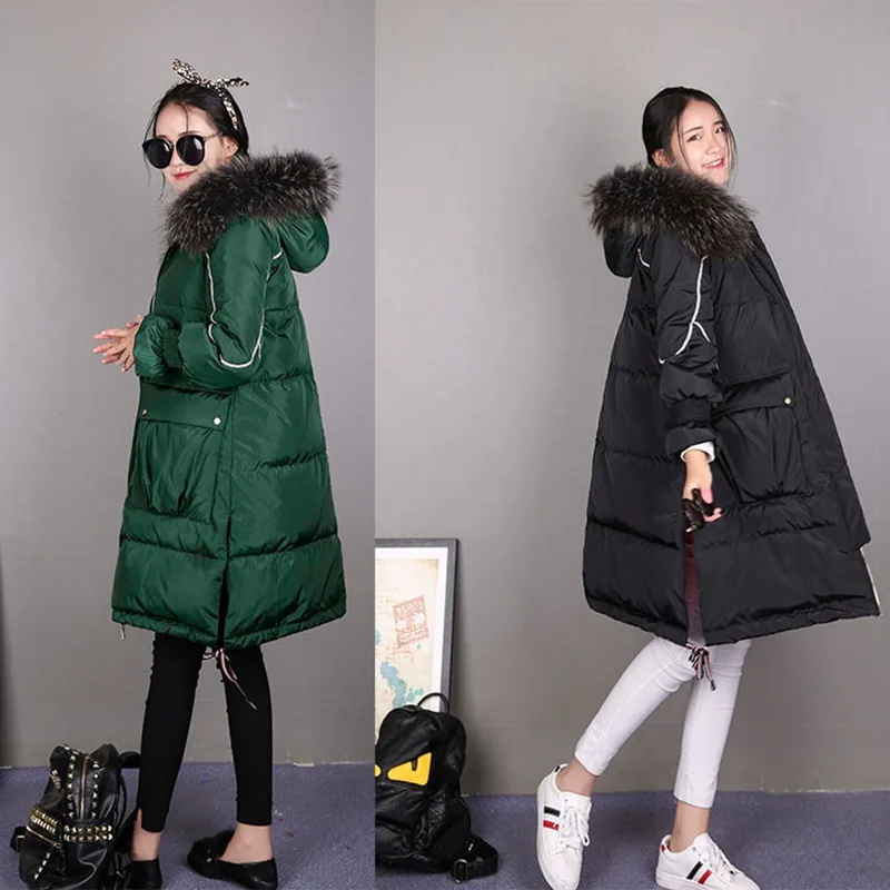(TopFurMall) Европейская зимняя женская парка пуховые пальто натуральная толстовка с