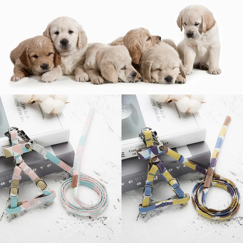 Trsnser Dog Collar Pink Pet Cat Dogs Tie Bow Vest Set Chest Cloth Straps Belt Adjustable Harness 19Mer21 P35 | Дом и сад