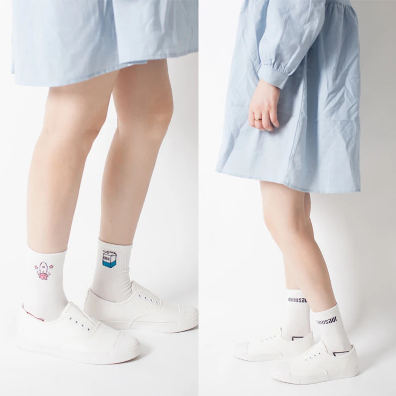 Женские носки с мультяшным принтом милые модные повседневные бананами женские