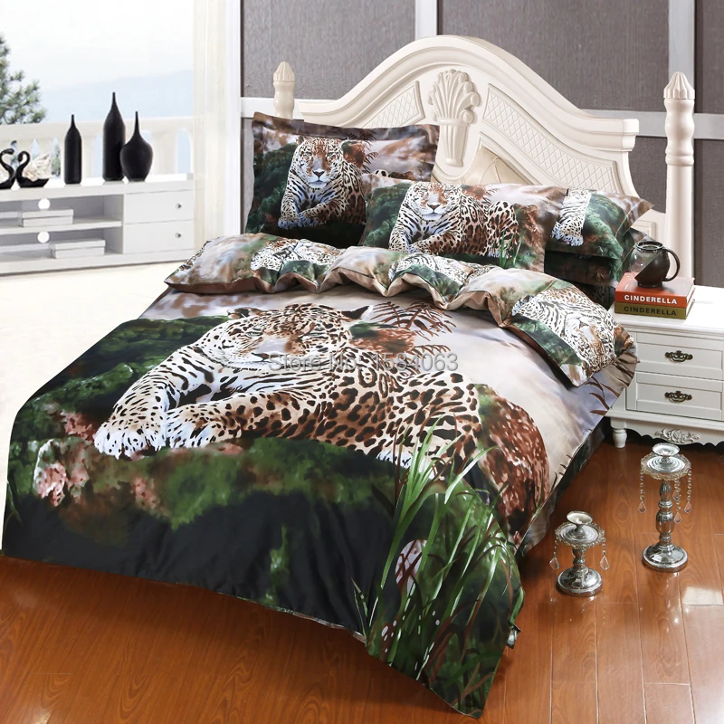 Luxury brand 3d bedding sets double white tiger dolphin horse quilts duvet cover bed linen roupa de cama | Дом и сад