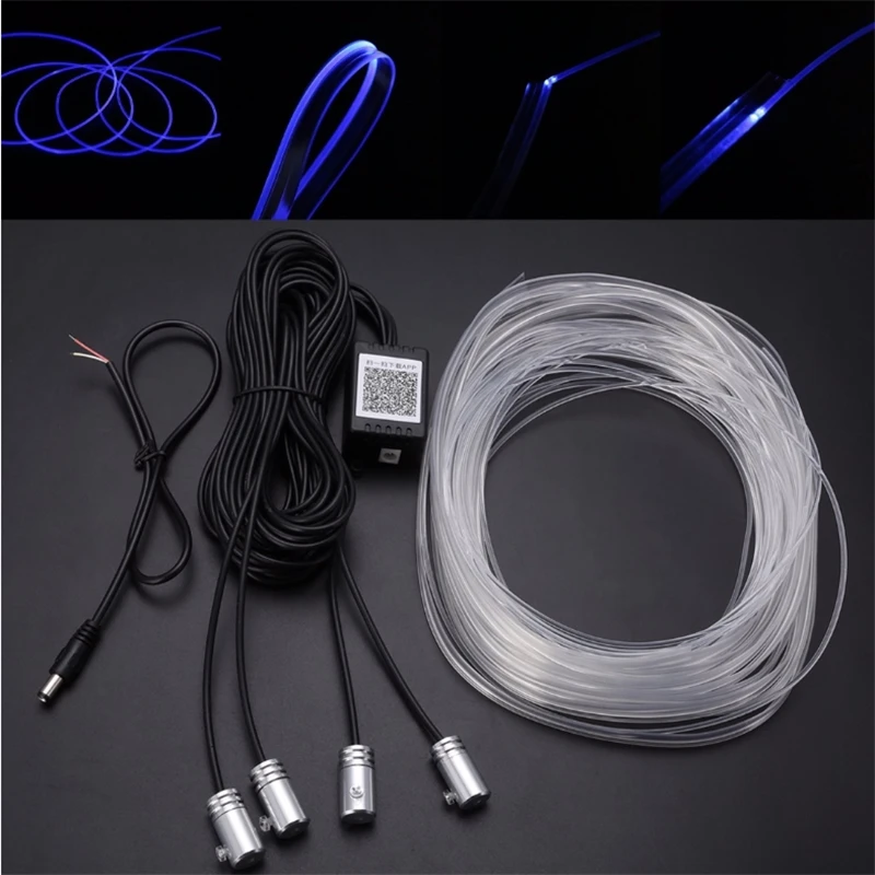 Новый RGB автомобильный атмосферсветильник холодный светильник управление через