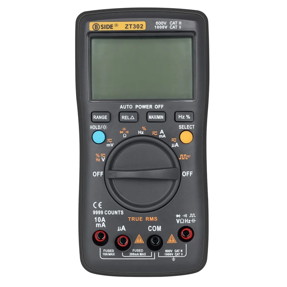 BSIDE ZT100 Цифровой мультиметр True RMS мультиметр с автоматическим выбором диапазонов Вольтметр Амперметр температура емкости Ом Гц бесконтактный Тестер Напряжения