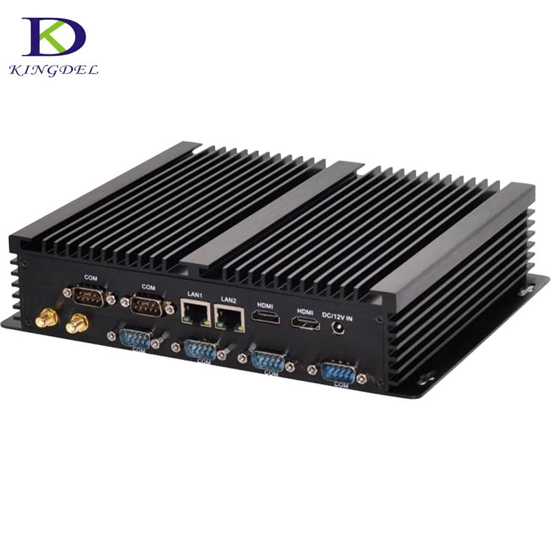 Безвентиляторный промышленный компьютер Barebone Core i7 5550U i5 4200U Windows 10 прочный Чехол ITX