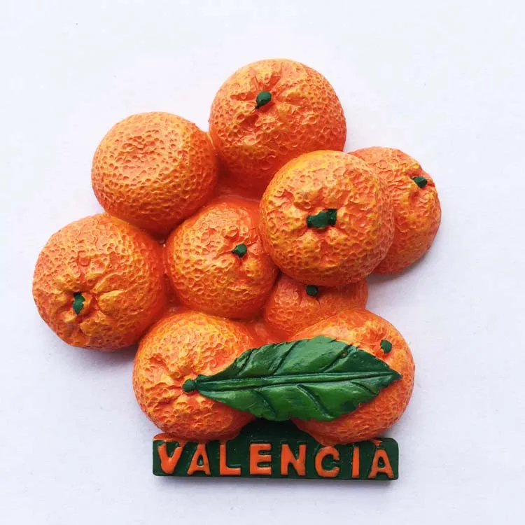 

Специальные апельсины Valencia, трехмерные магнитные наклейки, холодильник, наклейки, креативные туристические сувениры